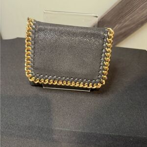 Auth Stella McCartney Trifold Wallet Black/Gold